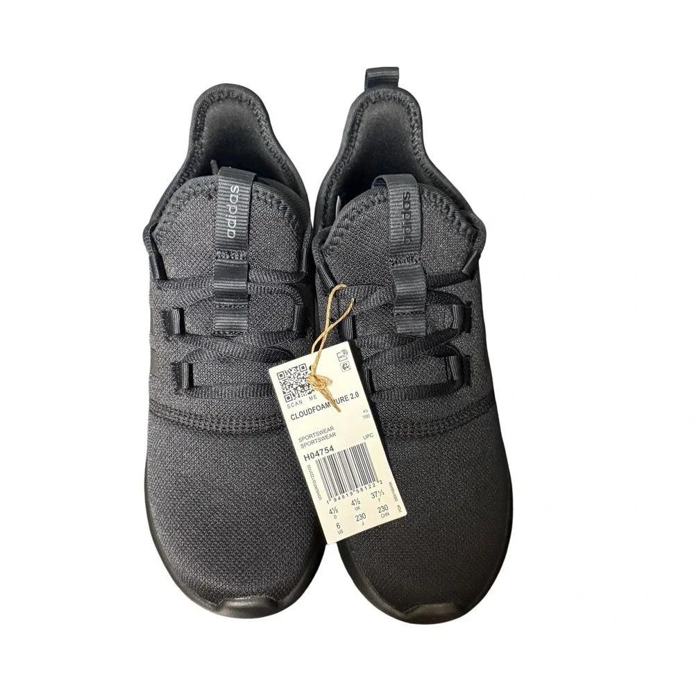 NWT Adidas Cloudfoam Pure 2.0 Sneakers – Women's Size 6‎ – Triple Black